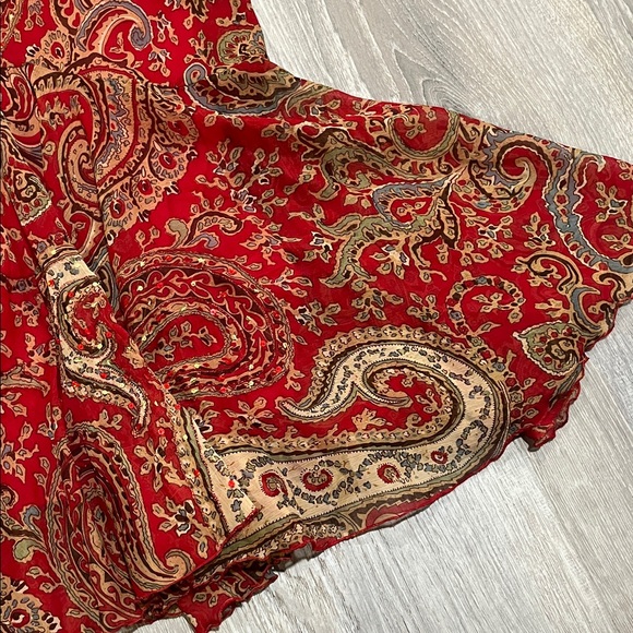 Bandolino Red Paisley Midi Dress - Picture 4 of 8